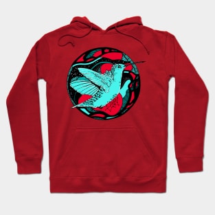 Turqred Circle of The Hummingbird Hoodie